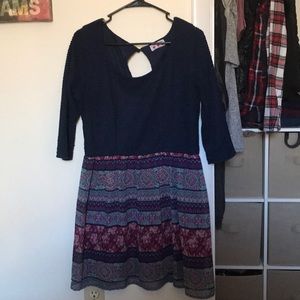 Dress! Quarter sleeves, keyhole back.